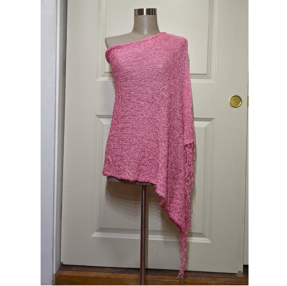 Pretty in Pink Knit Shawl